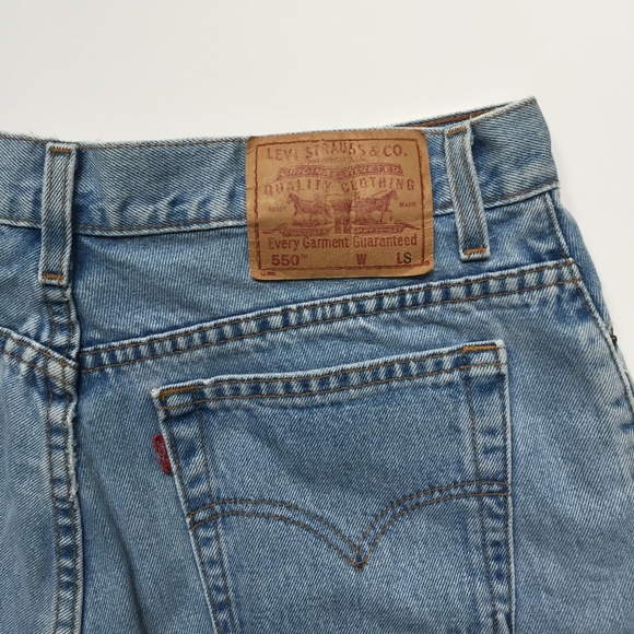 Vtg Levis 550 Distressed High Waist Cutoff - Picture 6 of 8